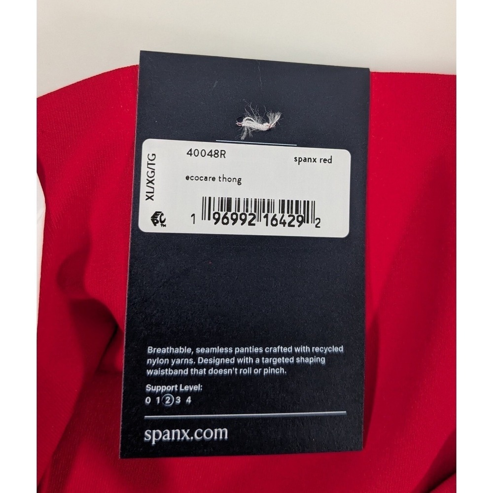 Spanx Womens Bundle Lot of 2 Ecocide Thong sz XL Red NWT